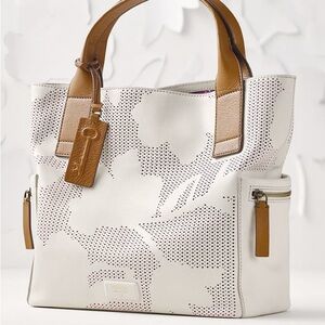 Fossil Ivory Emerson Satchel w/ Detachable Pouch